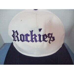 The Game Colorado Rockies Baseball Cap White Purple Snapback Hat